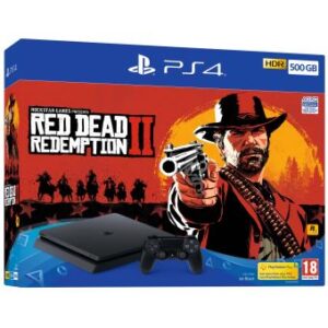 Pack Console Sony PS4 Slim 500 Go Noir + Red Dead Redemption 2